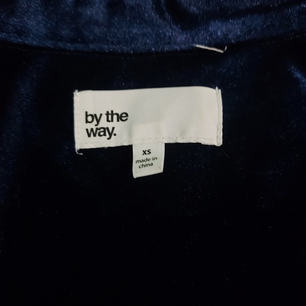 BY THE WAY velvet shirt dress